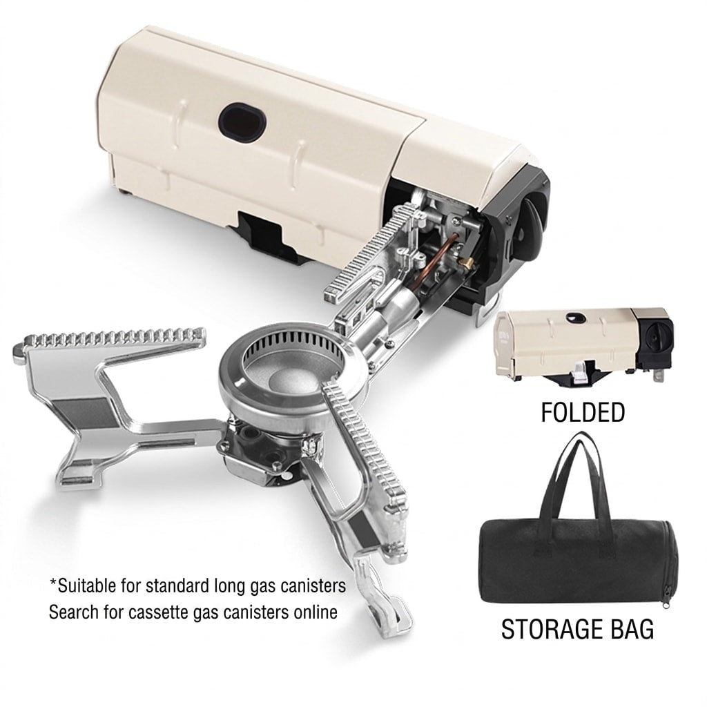 Foldable Outdoor Gas Stove 2700W/3800W with Storage Bag for Camping