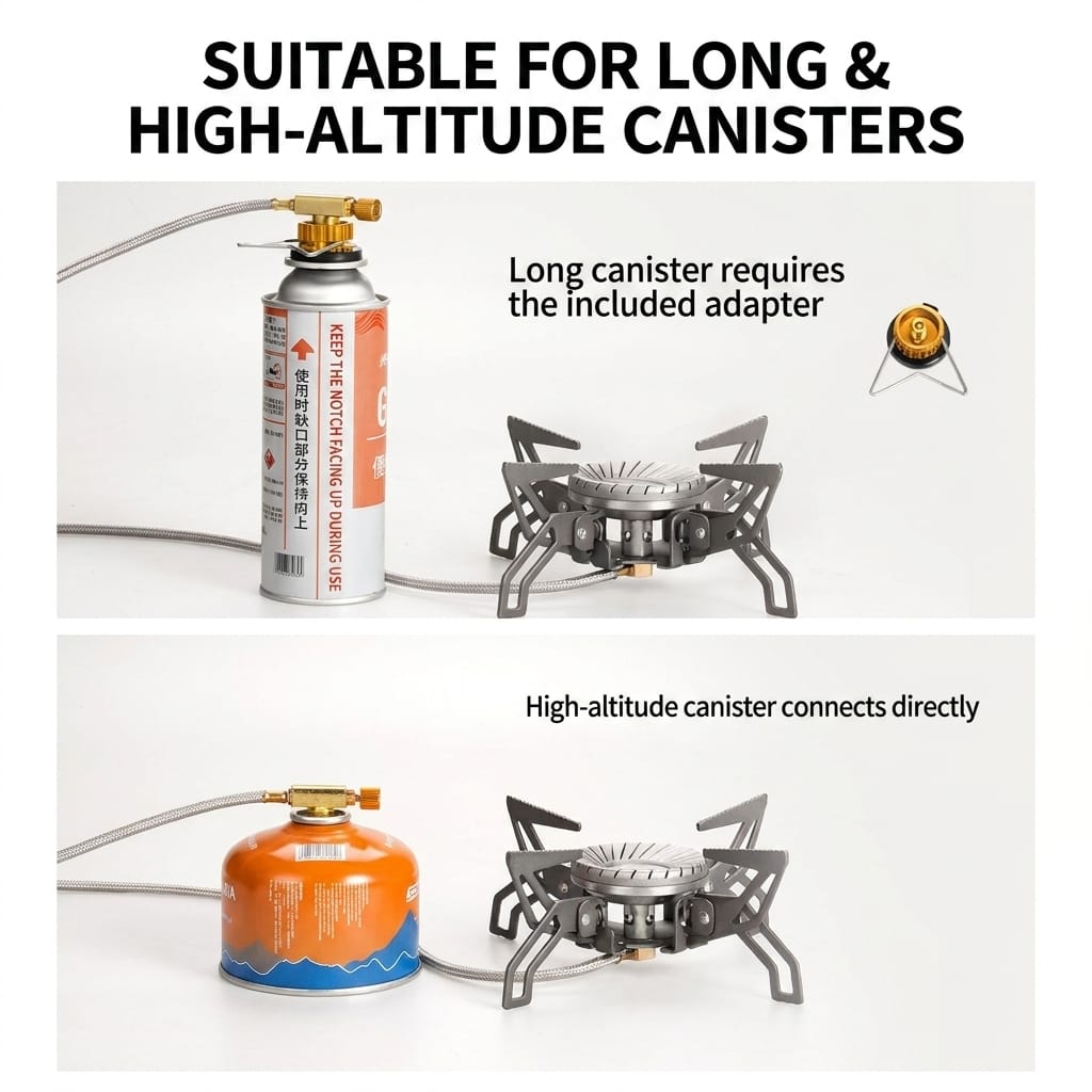 Portable Split-Type Camping Gas Stove Outdoor Cassette Burner Flying Saucer Tea Cooking Stove for Camping Picnic Hiking