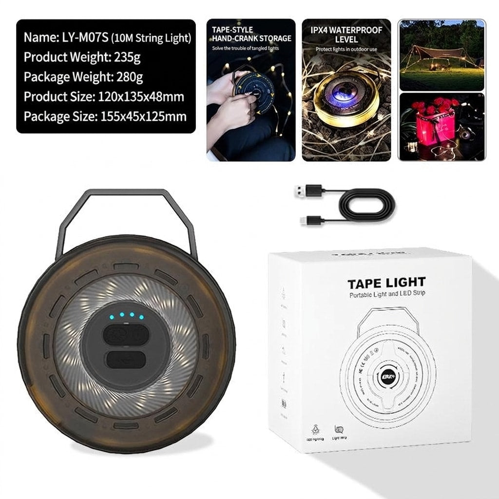 Rechargeable Camping Ambient Light with Type-C Charging and 6 Modes