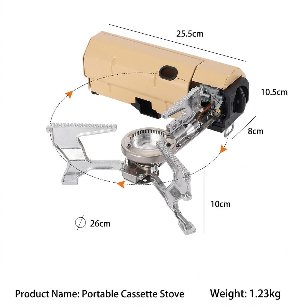 Foldable Outdoor Gas Stove 2700W/3800W with Storage Bag for Camping