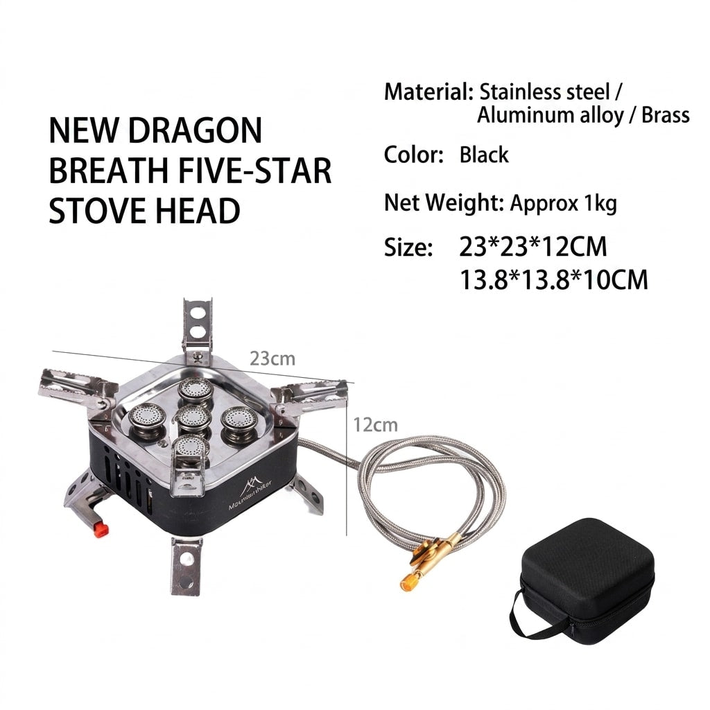 15800W/19800W Portable Gas Stove – High-Power Camping Burner for Outdoor Cooking & BBQ