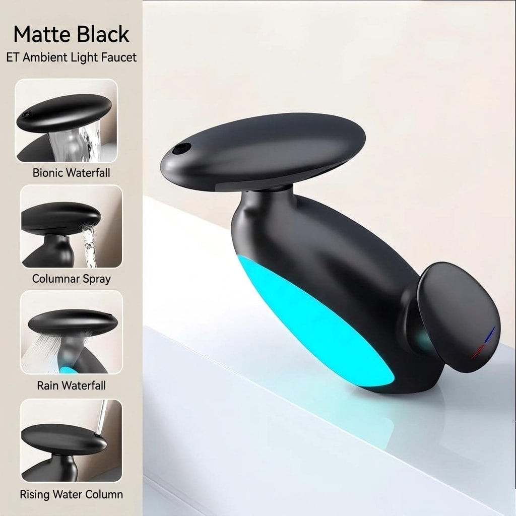 Modern 4 - Function Basin Mixer Tap with Hot/Cold Water Control - Bathroom Sink Faucet