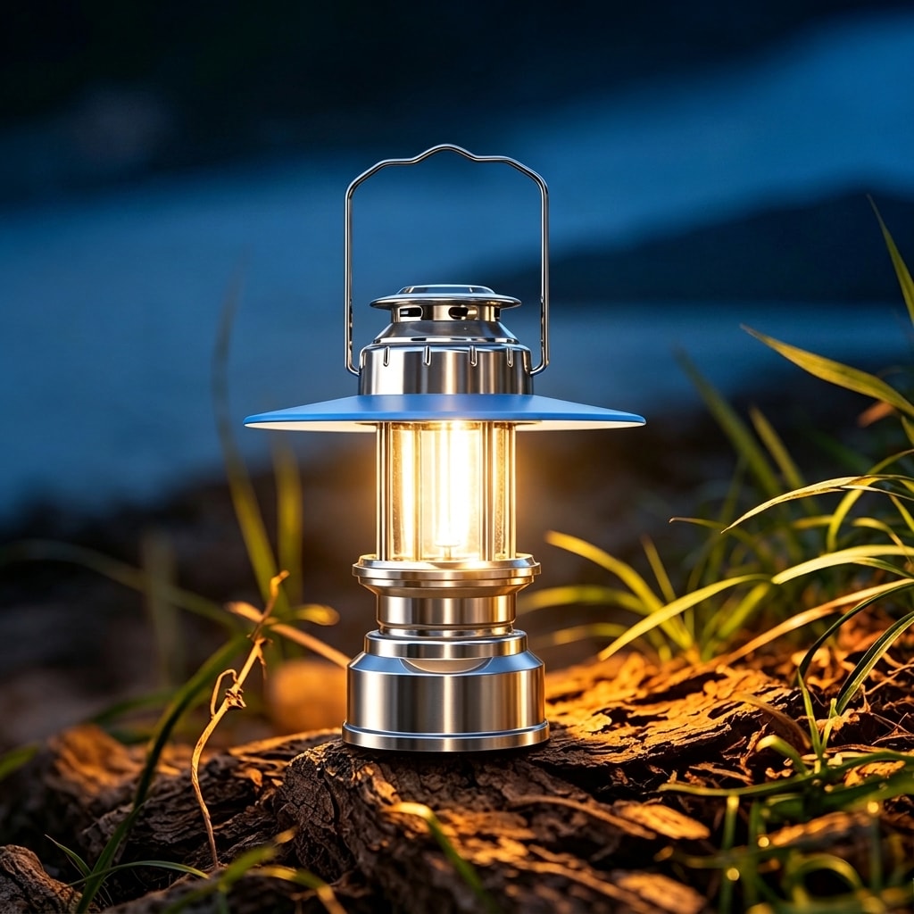 LED Emergency Handheld Lamp Portable Vintage Lantern Camping Tent Charger Outdoor Atmosphere Lighting