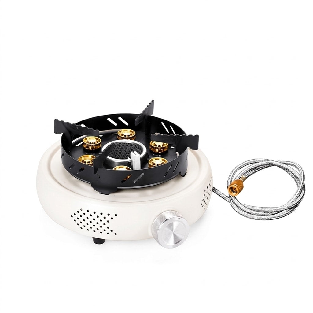 Portable Split Camping Gas Stove, High-Heat Butane Cooker for Outdoor Cooking, Tea Brewing & Camping