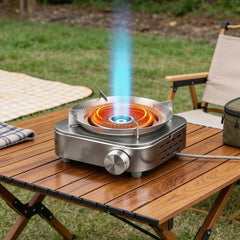 Portable Stainless Steel Split Gas Camping Stove High-Power Cassette Burner for Outdoor Cooking, Tea Brewing & Camping