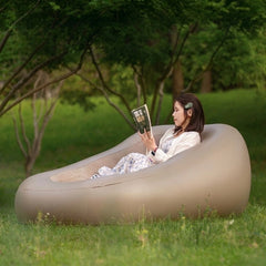 Automatic Inflatable Sofa Bed with Built-in Electric Pump, Portable Single Air Lounger for Camping, Home, Travel & Outdoor Use