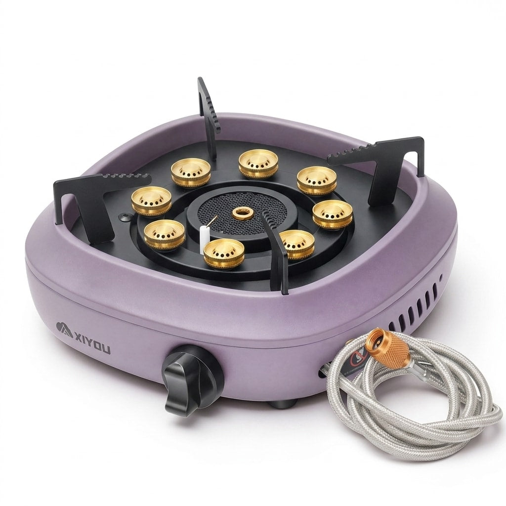 Portable Cassette Camping Stove Outdoor Tea Boiling Burner Split-Type Gas Stove Set for Camping and Picnic Cooking