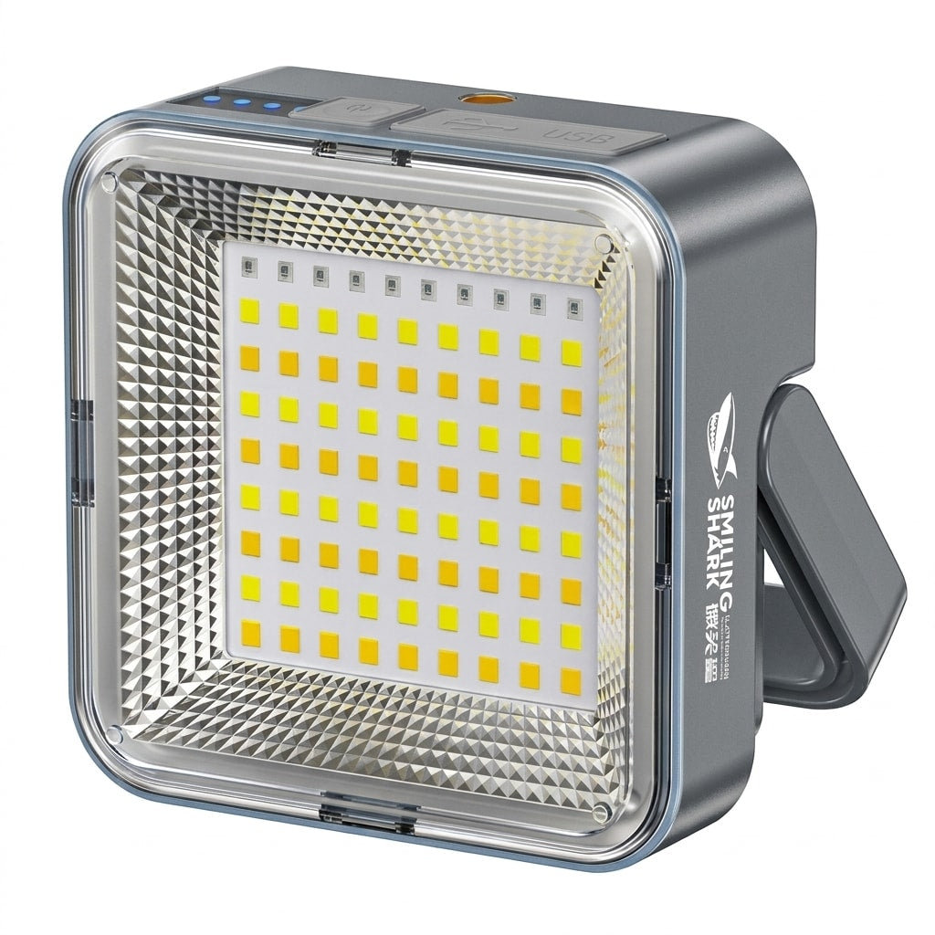 Portable Bright Solar Camping Lantern, Magnetic Mount, 266 Leds, 2400Mah Battery, 8-Hour Runtime with Warning Flash. Ideal for Camping, Blackout Emergency, Great Birthday Gift