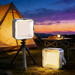 Portable Bright Solar Camping Lantern, Magnetic Mount, 266 Leds, 2400Mah Battery, 8-Hour Runtime with Warning Flash. Ideal for Camping, Blackout Emergency, Great Birthday Gift