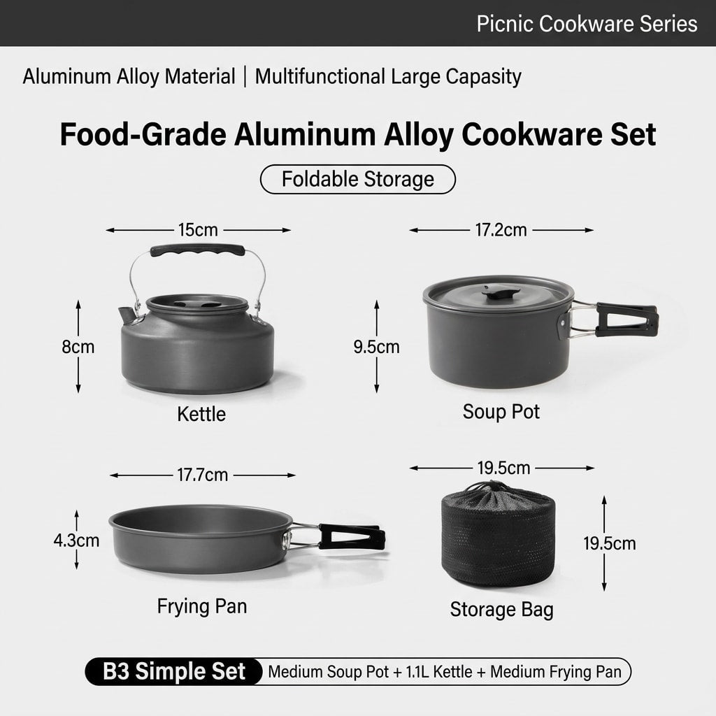VLEEE Portable Butane Camping Gas Stove, Aluminum Alloy Outdoor Cooker for Camping & Travel