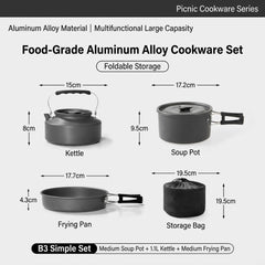 VLEEE Portable Butane Camping Gas Stove, Aluminum Alloy Outdoor Cooker for Camping & Travel