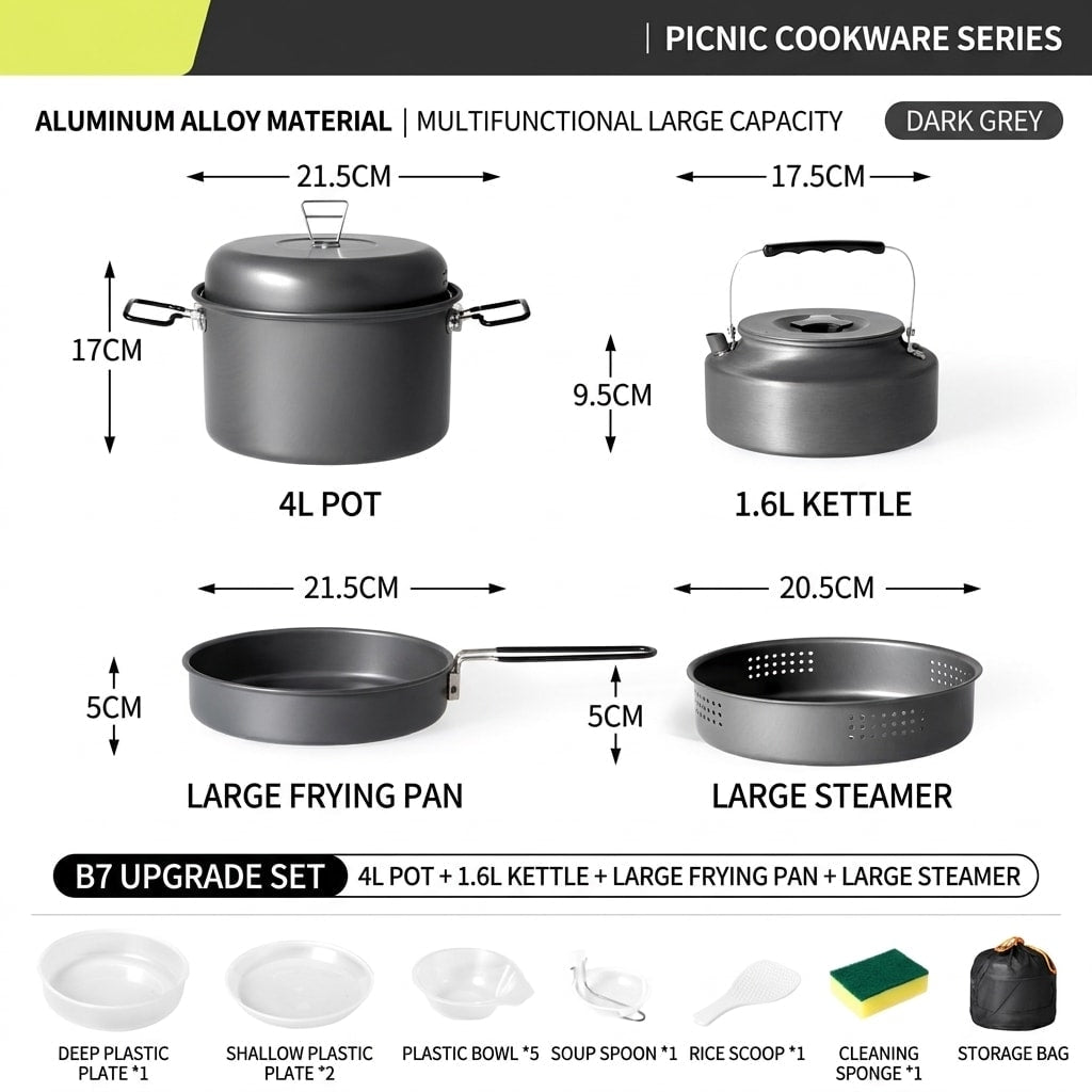 VLEEE Portable Butane Camping Gas Stove, Aluminum Alloy Outdoor Cooker for Camping & Travel