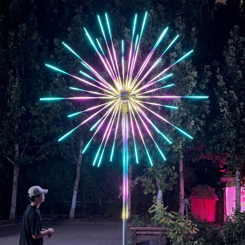 Spherical RGB firework landscape light 3