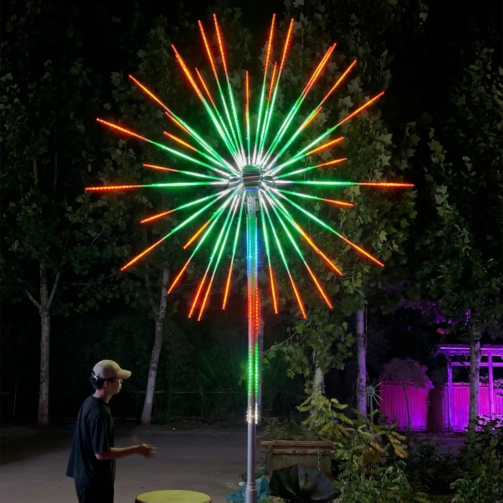 Spherical RGB firework landscape light 4
