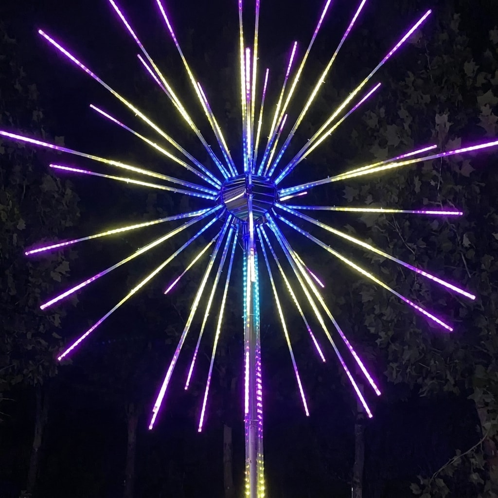 Spherical RGB firework landscape light 5