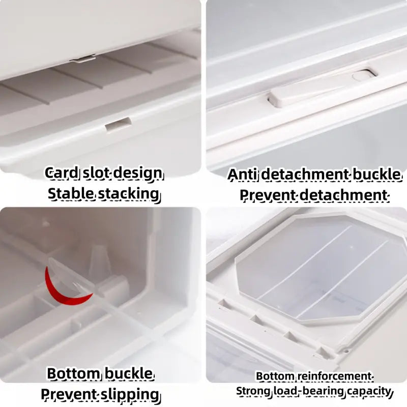 Stackable Quilt Storage Drawer Transparent Wardrobe Organizer Household Closet Storage Box Home Plastic Desktop Sundries Boxes