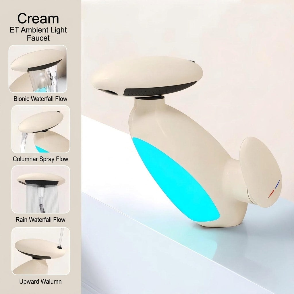 Modern 4 - Function Basin Mixer Tap with Hot/Cold Water Control - Bathroom Sink Faucet